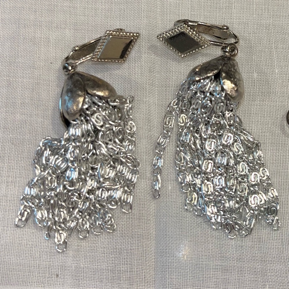 Sarah Coventry Silver Dangle Earrings